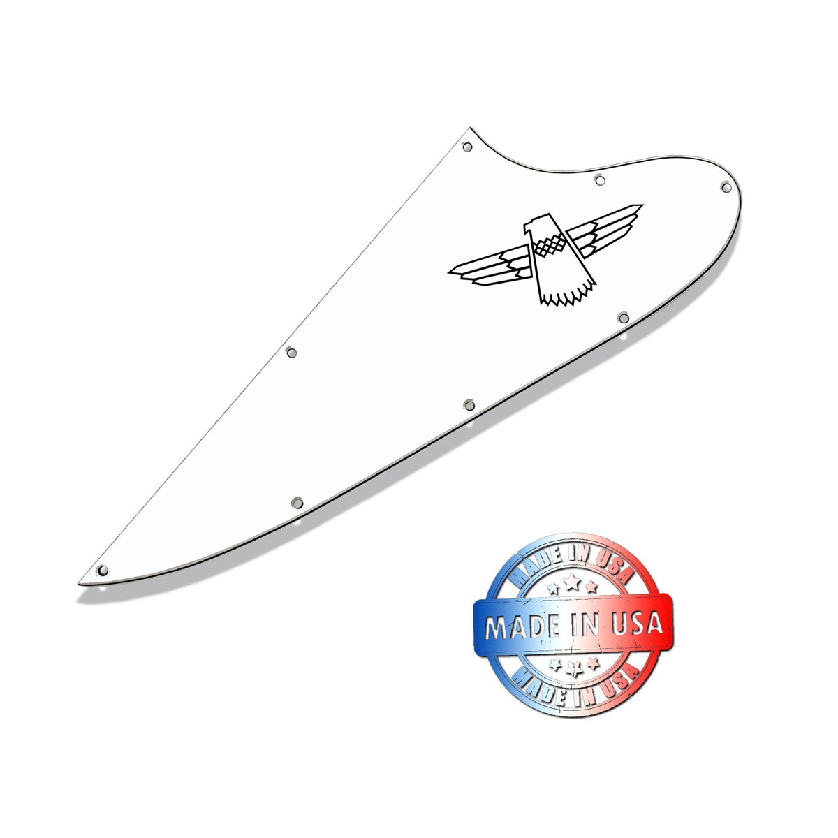 3 Ply White Pickguard for OPTION 4 Epiphone Thunderbird Bass +