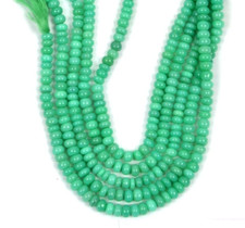 Natural Chrysoprase Beads 8 Inch Strand 6MM Beads Smooth Rondelle Gemstone Beads