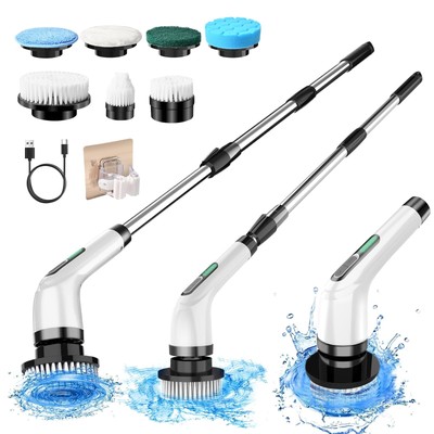 Electric Spin Scrubber With Dual Speed Cordless Cleaning Brush Ipx7 Waterproof B
