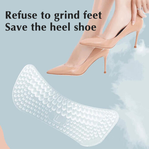 2 Pairs Gel Silicone Heel Grip Back Liner Shoe Insole Pad Foot Care Protector