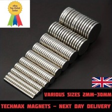 Strong Magnets - Neodymium Magnet - Various Size 2mm-30mm VERY STRONG Disc Round