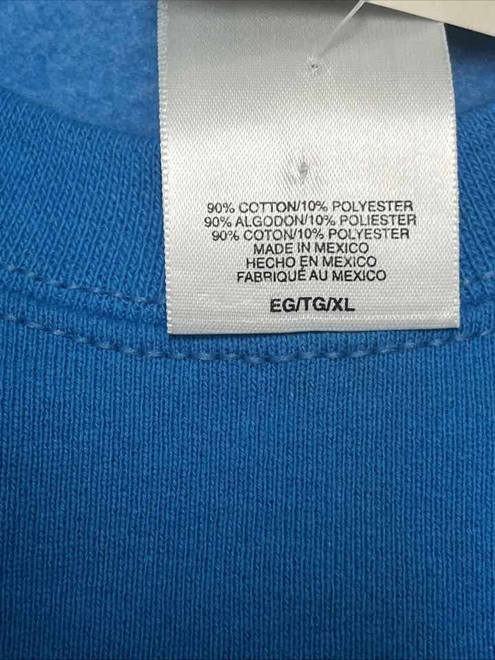 Sudadera en Blanco Vintage Pro Player Adulto XL Cuello Redondo Años 90 Deadstock EE. UU. Azul Nueva con Etiquetas Foto 4 de 4