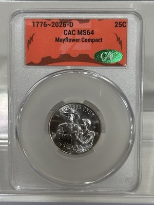 1776-2026 D Semiquincentennial Quarter Mayflower Compact CAC