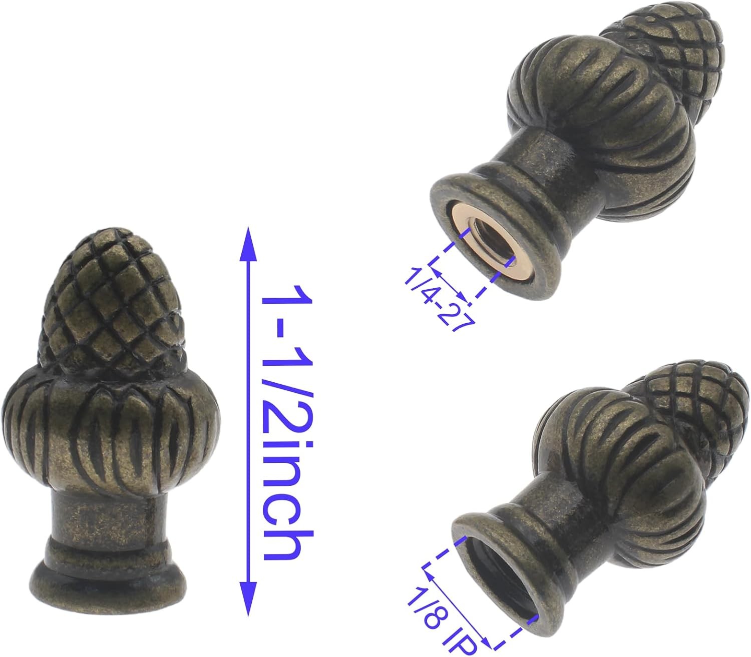 1 Pcs Lamp Finial Cap Knob Solid Lamp Shade Decoration Retro Lamp Finial Decorat