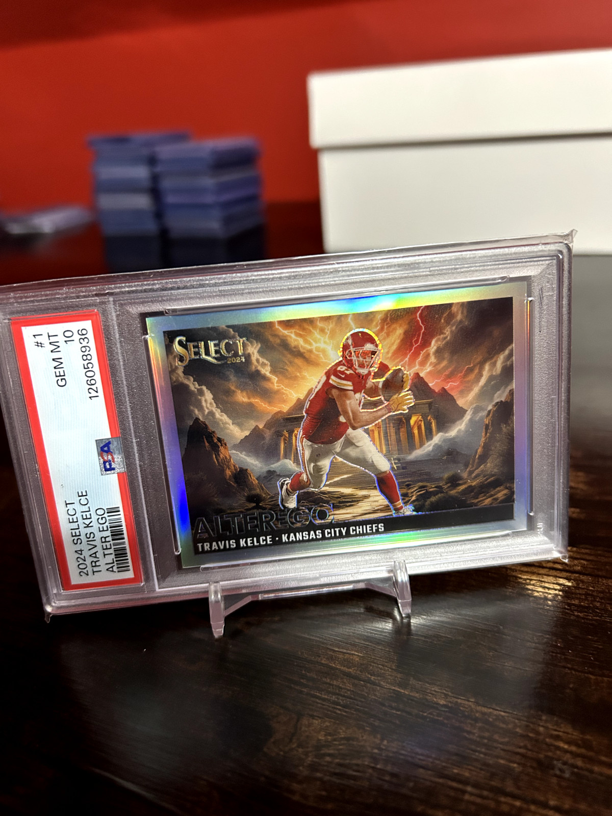 2024 Panini Select Travis Kelce Alter Ego Silver PSA 10 – Case Hit | KC Chiefs