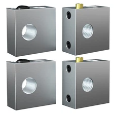 4pcs 3d Printer Heating Block 3d Printer Heater Block (Silver) 3d Printer Parts