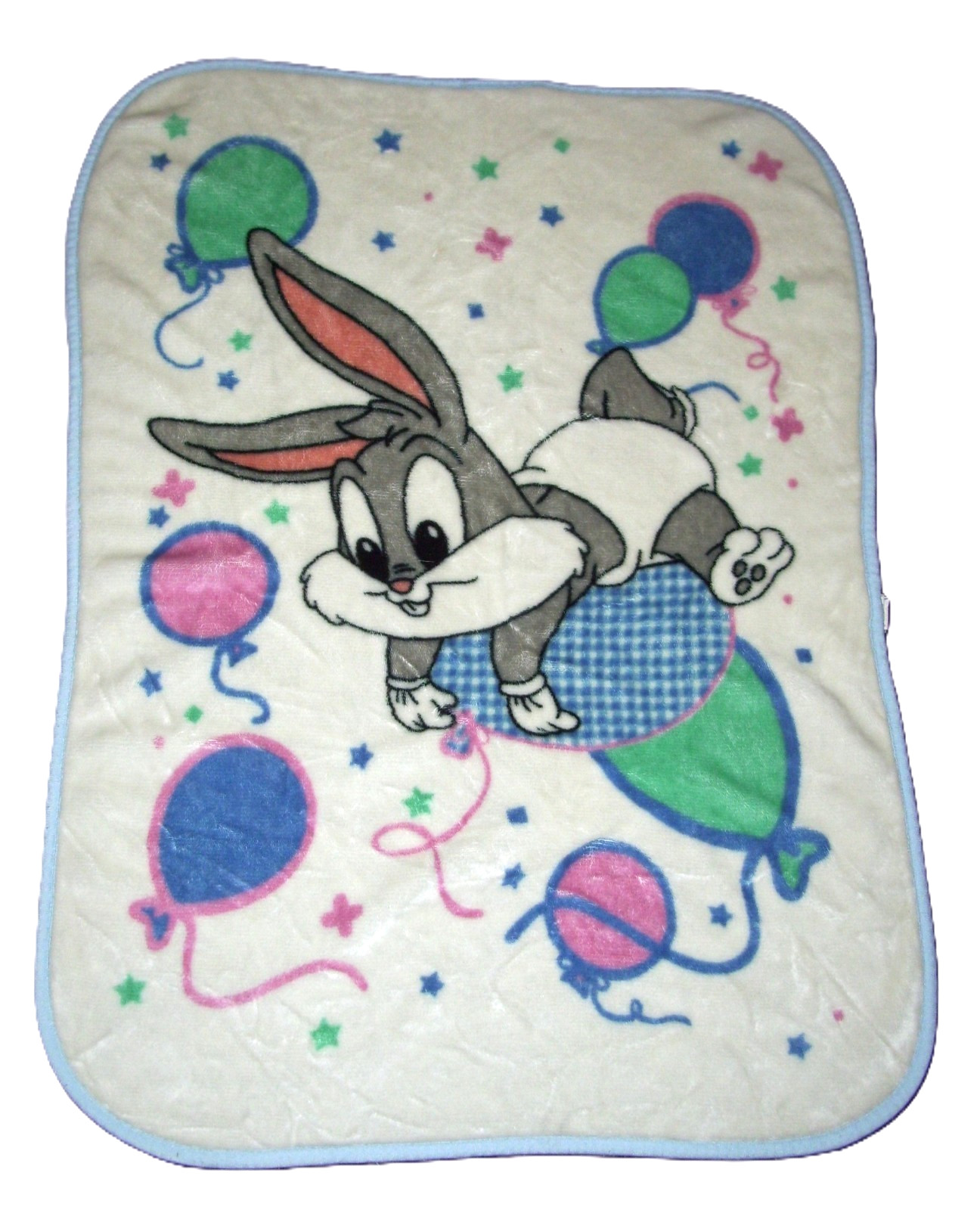 Looney Tunes Bugs Bunny Globos Bebé Manta Felpa Seguridad Lovey 30x44"