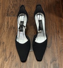 Stuart Weitzman Vintage D  Orsay Heels W/ Swarovski Crystals SZ 8.5 EUC