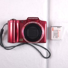 Olympus SZ-14 14MP Digital Camera 24x Zoom Red with Battery Works Tested
