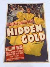 1940 Hidden Gold Original 27x41 Movie Poster William Boyd Hopalong Cassidy Linen