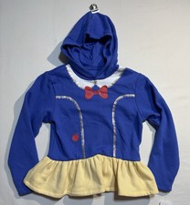 Disney Princess Snow White Costume Hoodie Girls Size 9/10 Blue Yellow Peplum...