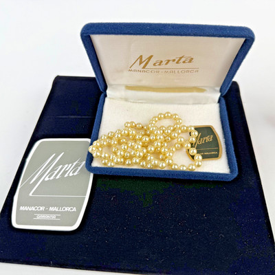 Vintage Marta Mallorca 14 Inch Strand Pearl Necklace