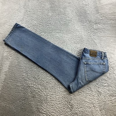 Vintage LEE Herren Jeans W32 L32 Blau Regular Fit Straight Leg Hose Retro Denim
