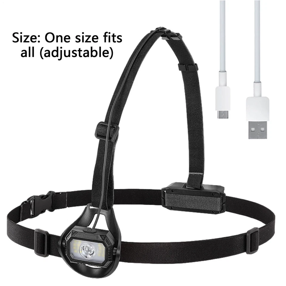 Rechargeable Chest Running Light for Runners LED Lamp Jogging Run Torch - Image 2 of 4