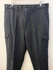 VTG C.C. Filson Charcoal Wool Pants Size 36x27 Made In USA 100% Virgin Wool
