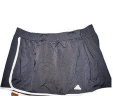 Adidas Skort Sz L Black Climalite Active Tennis Utility Golf Athleisure Skirt