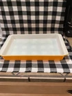 Pyrex Vintage Orange Lasagna Pan #933 Oven Safe 13.5”x 8 3/4” Great Condition