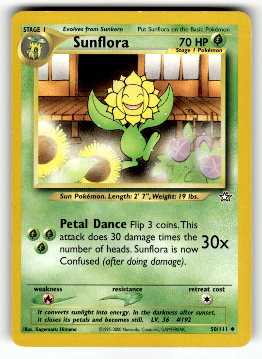 Sunflora 050/111 Unlimited Uncommon Neo Genesis