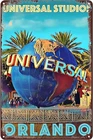 Vintage Tin Metal Signs Home Décor 8x12 Orlando Universal Studios Travel Poster