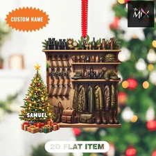 Personalized Hunting Gear Christmas 2D Flat Ornament, Christmas Home Decor