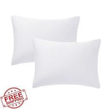 2 Pack Toddler Pillow Protectors 13x18" Cotton Sateen Invisible Zipper