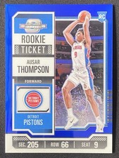 Ausar Thompson 2023-24 Panini Contenders Optic Rookie Ticket Blue RC /99 #9