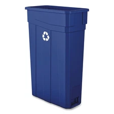 Boardwalk 23GLRECYCLEB 23 gal Polypropylene Slim Recycling Container - Blue New