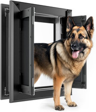     Aluminum French Large Dog Door,Strong Double Magnetic Flaps,With Aluminum Tel