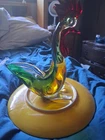 Vintage Murano Glass Rooster Figurine