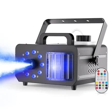 9LED 2000W Fog Smoke Machine Stage Party Fogger RGB DMX Remote Christmas Party