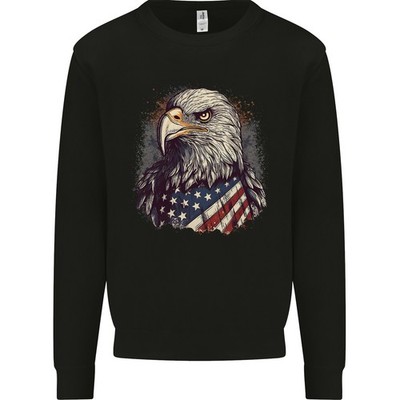 Eagle Mit USA Flagge 4. Juli Kinder Sweatshirt Pullover