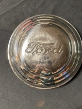 Vintage 1941 Ford Dog Dish Hub Cap Featuring The Ford Script Logo.
