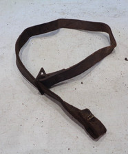 Jugulaire de casque ADRIAN modèle 26, complète en cuir marron. France WW.2.