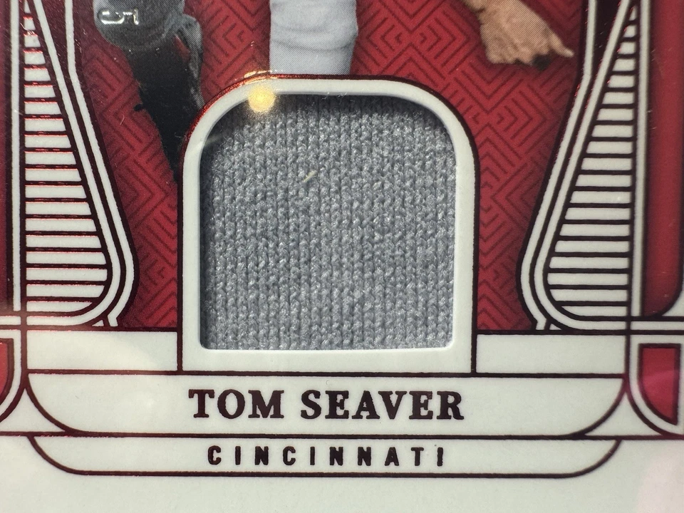 ¡Leyendas de los Rojos de Cincinnati! Banco / Seaver / Hornsby Juego Materiales Usados 2025 NT Foto 3 de 4