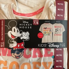 Disney Mickey  Friends Unisex Kids Size 7/8 T-Shirt Embroidery