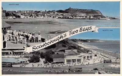Scarborough's Two Bays Multiview Dennis Postcard