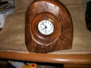 Natural - Black Walnut Wood -Mantle Clock AAA Battery Weighs a tick over 3  lbs.
