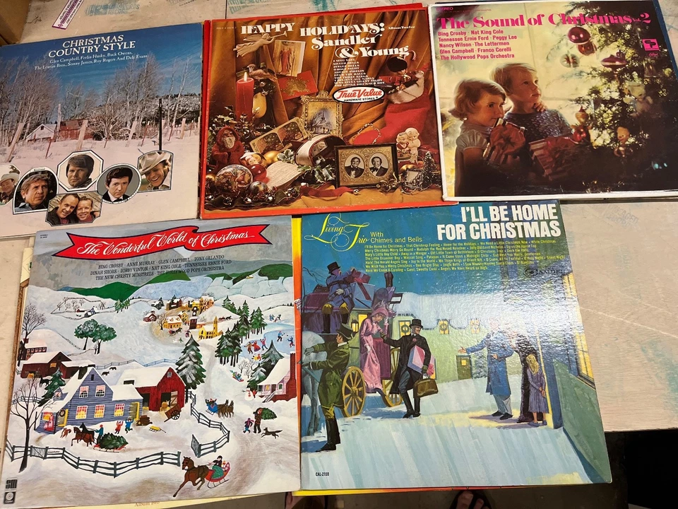 30 Vintage Christmas Holiday Vinyl LP Records Various Artists Compilations LOT - Image 4 of 4
