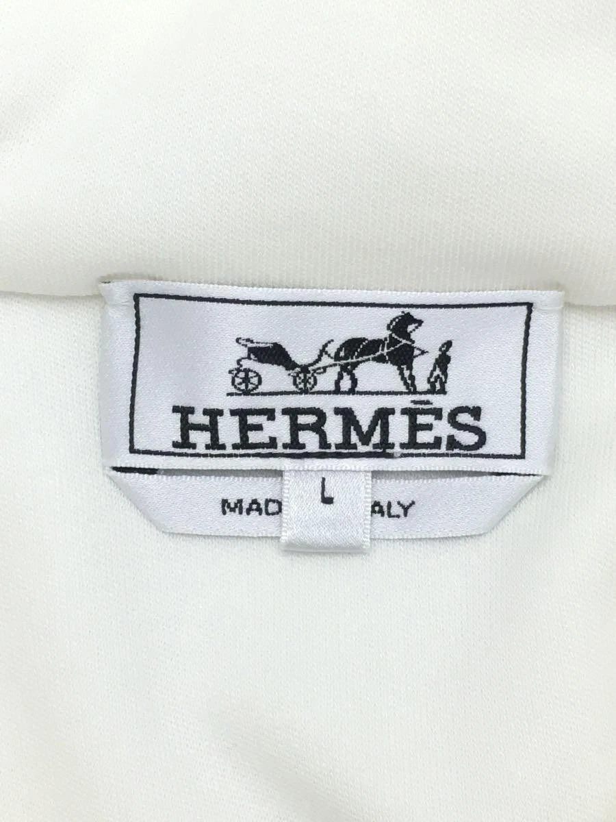HERMÈS Felpa con cappuccio mezza zip HERMES Anorak cotone bianco taglia L #EF AIA