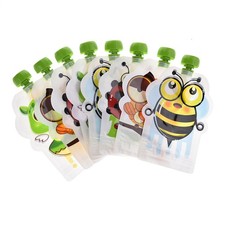 Reusable Baby Food Pouches - 8PCS 150ml Refillable Baby Food Storage Pouches