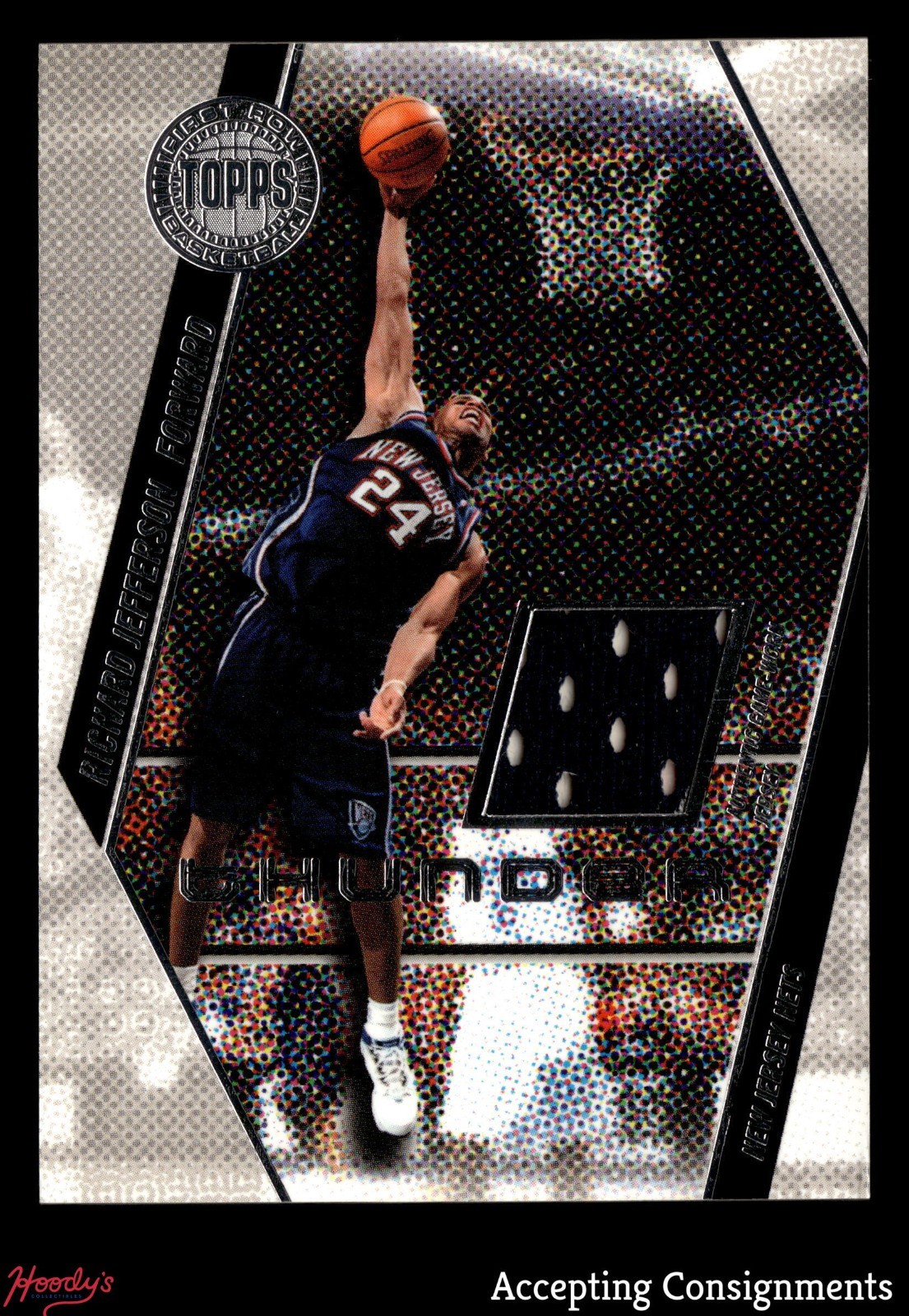 2005-06 Topps First Row Thunder Richard Jefferson GAME-USED JERSEY NETS 190/200