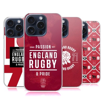 OFFICIAL ENGLAND RUGBY UNION RED ROSE HARD BACK CASE FOR APPLE iPHONE PHONES