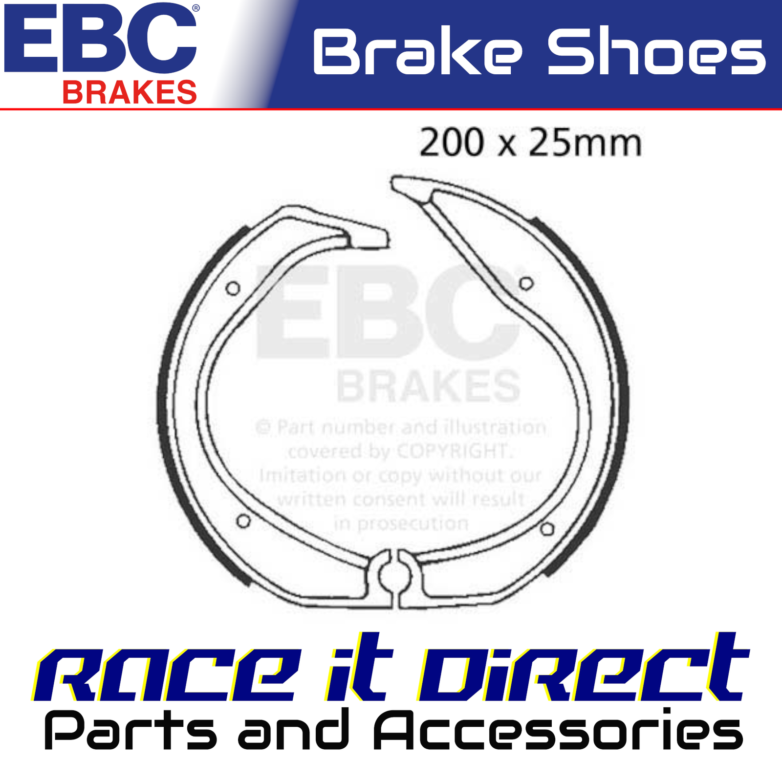 Brake Shoes for BMW R 65 ATE CALIPER 1980-1985 Rear EBC