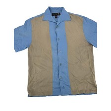 Nat Nast Bowling Shirt S Luxury Originals Mens Short Sleeve Silk Color Block