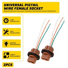 AUXITO Pigtail Wire 2644 Female Socket 7443 Two Harness Front Turn Signal Plug