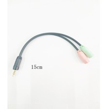 3.5mm Stereo Audio Y Splitter 1 Male To 2 Female Cable Adapter For Earphone USA