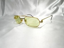 Rare 80s Cartier Santos Sunglasses Gold Vintage Frame France Authentic Archive