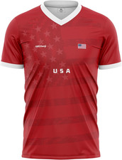 USA Football/Soccer Jersey  National Team Supporter'S Edition 2026 V-Neck, Whi