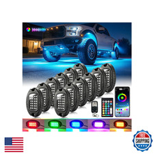 Ld Darkeagle 12Pods Heavy Duty Aluminum Rgb Led Rock Lights For Trucks Pickup