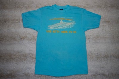 Vintage  USS Kitty Hawk CV-63  U.S. Navy short sleeve T-shirt   circa 1980